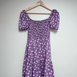 Velvet Torch Purple Floral Mini Dress